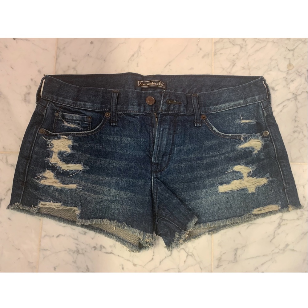 Abercrombie & Fitch Blue Jean Denim Shorts Size 27